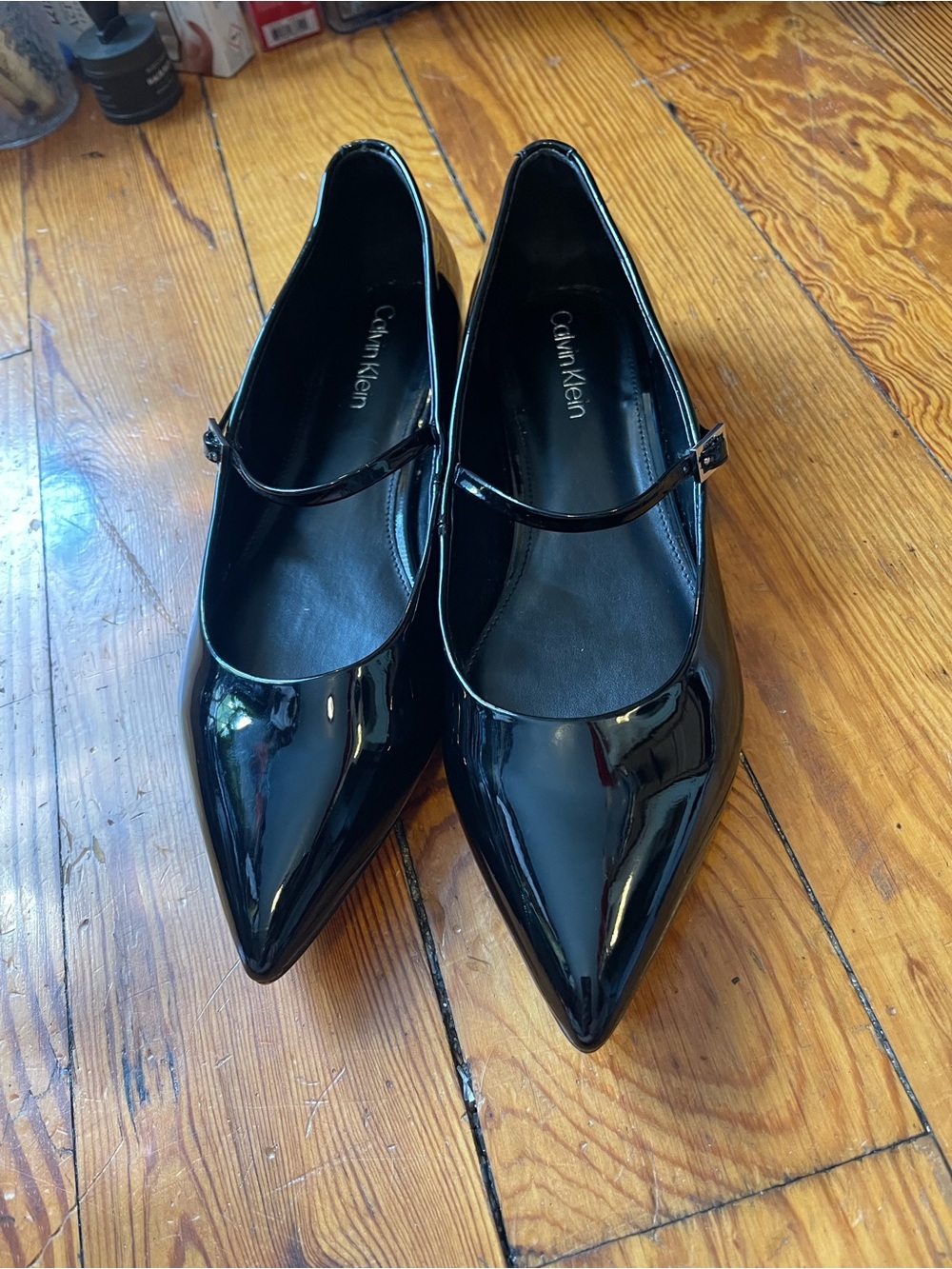 Calvin Klein Mary Jane flats, worn once.  Size 8.5 Excellent condition